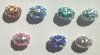 11x8mm Oval with Blue Molten Drizzle Lampwork